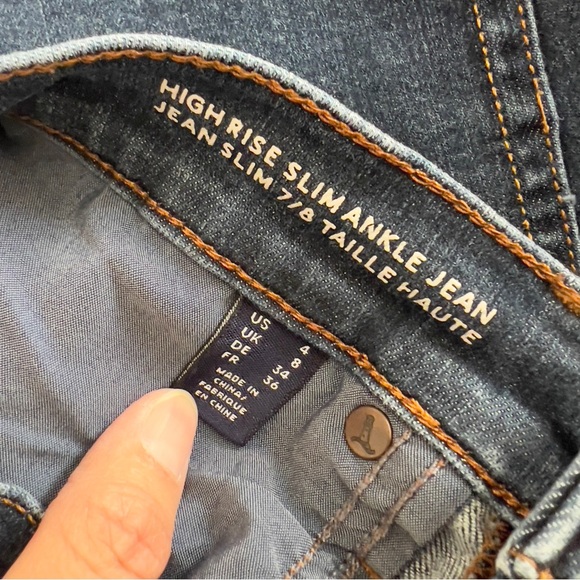 Lands End / High Rise Slim Ankle Jean - Picture 3 of 3